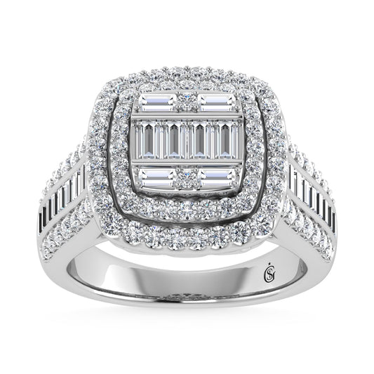 14K White Gold Diamond 1 3/8 Ct.Tw. Engagement Ring