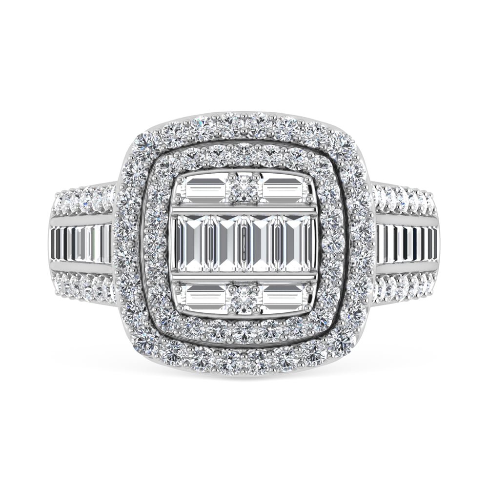 14K White Gold Diamond 1 3/8 Ct.Tw. Engagement Ring