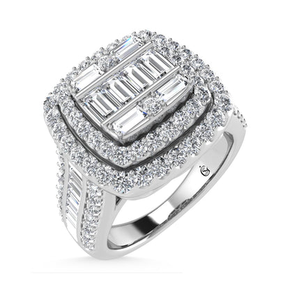 14K White Gold Diamond 1 3/8 Ct.Tw. Engagement Ring