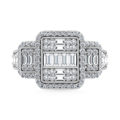 14K White Gold Diamond 1 1/2.Ct. Tw. Engagement Ring