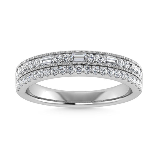14K White Gold Diamond 1/3 Ct.Tw. Stackable Band