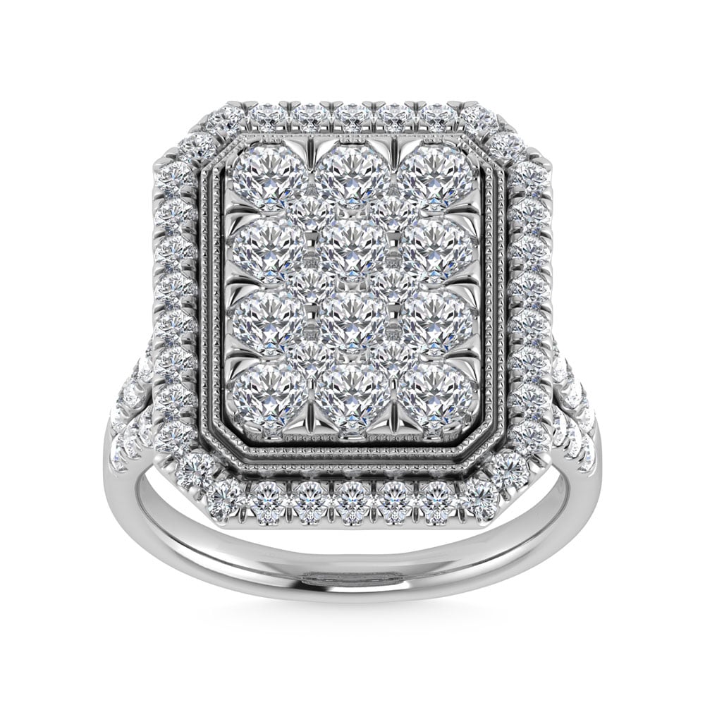 14K White Gold Diamond 2 3/4 Ct.Tw. Engagement Ring