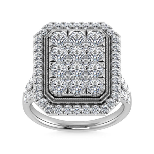 14K White Gold Diamond 2 3/4 Ct.Tw. Engagement Ring