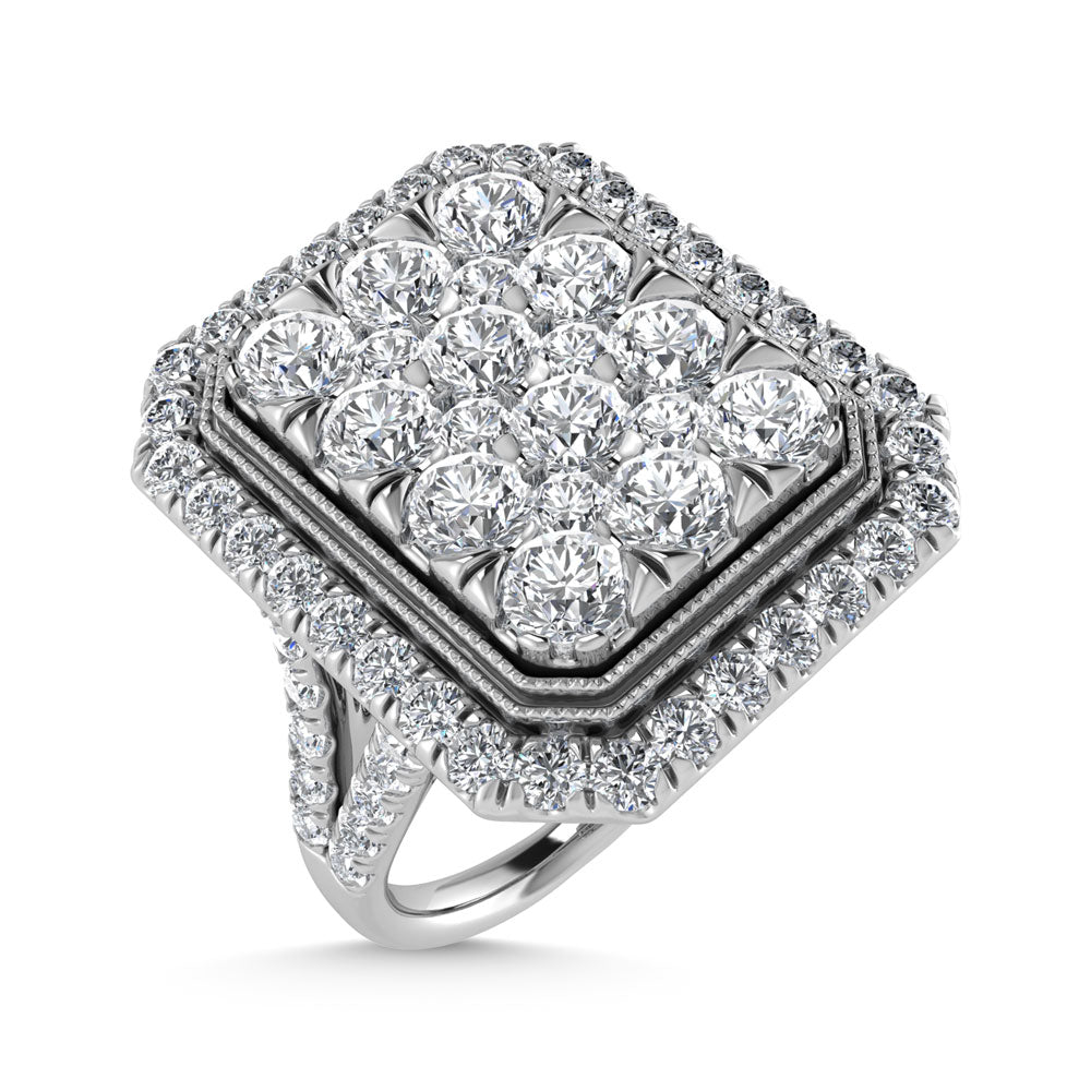 14K White Gold Diamond 2 3/4 Ct.Tw. Engagement Ring