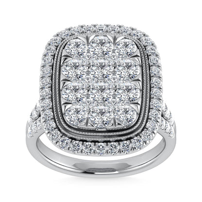 14K White Gold Diamond 2 3/4 Ct.Tw. Engagement Ring