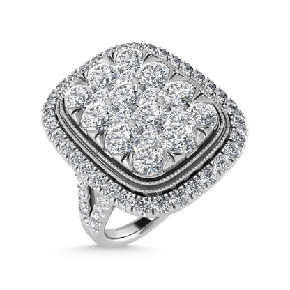 14K White Gold Diamond 2 3/4 Ct.Tw. Engagement Ring