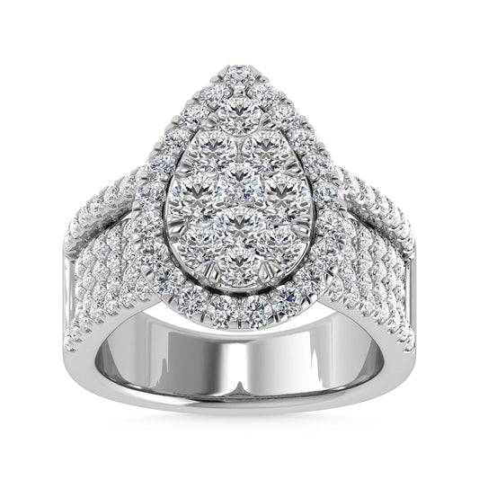 14K White Gold Diamond 2 1/2 Ct.Tw. Engagement Ring