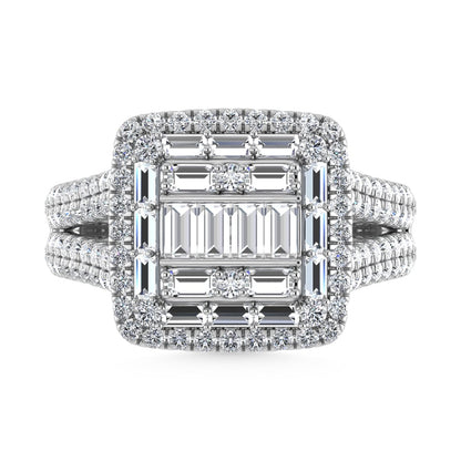 14K White Gold Diamond 1 1/2.Ct. Tw. Engagement Ring