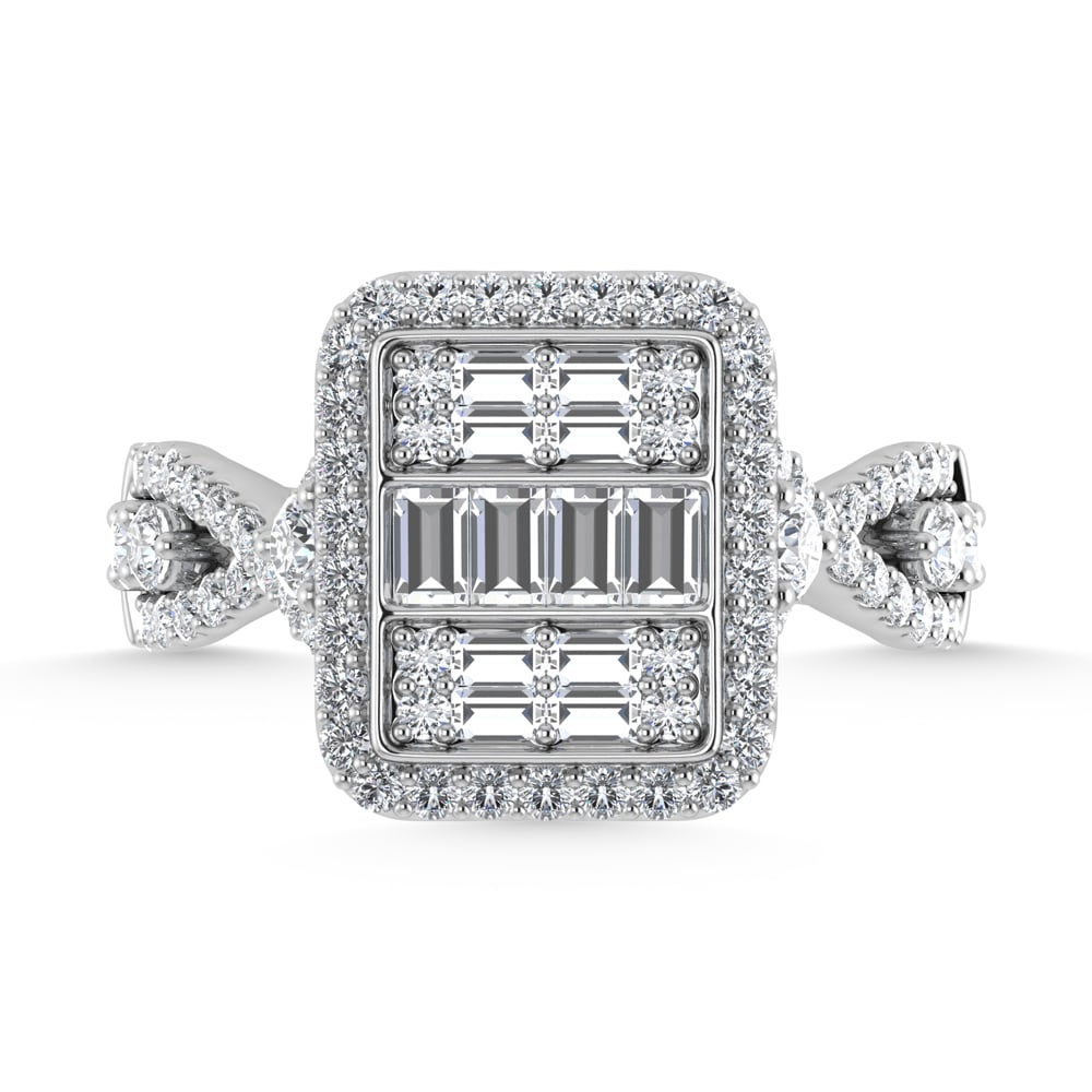 14K White Gold Diamond 1 1/4.Ct. Tw. Engagement Ring