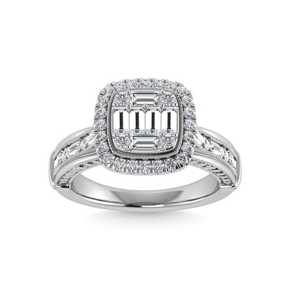 14K White Gold Diamond 3/4 Ct.Tw. Engagement Ring