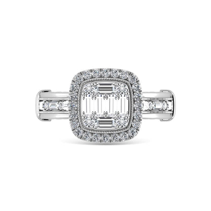 14K White Gold Diamond 3/4 Ct.Tw. Engagement Ring