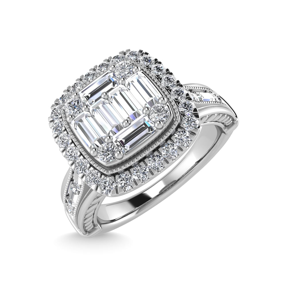 14K White Gold Diamond 3/4 Ct.Tw. Engagement Ring
