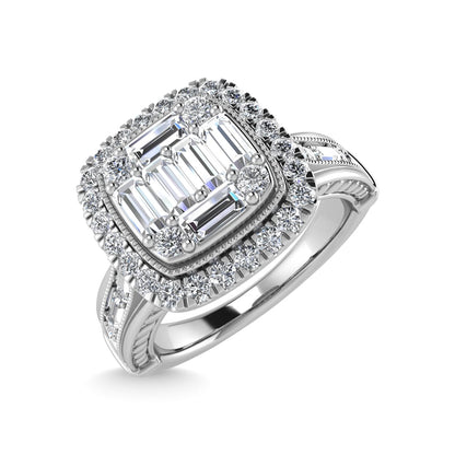 14K White Gold Diamond 3/4 Ct.Tw. Engagement Ring