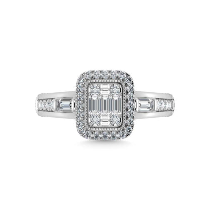 14K White Gold Diamond 5/8 Ct.Tw. Engagement Ring