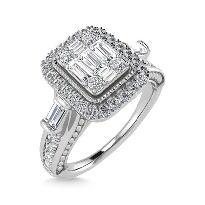 14K White Gold Diamond 5/8 Ct.Tw. Engagement Ring