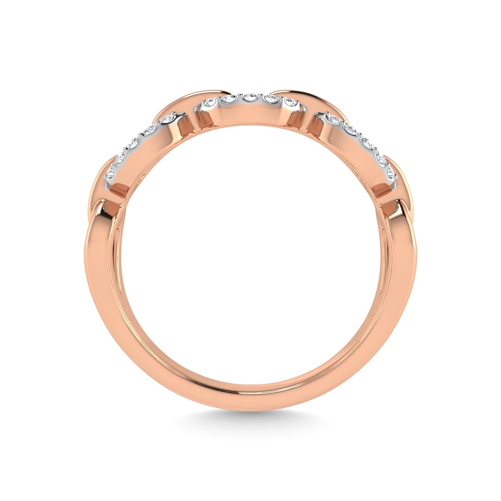 10K Two Tone Diamond 1/8 Ct.Tw. Fashion Ring