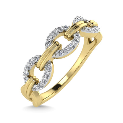 10K Two Tone Diamond 1/8 Ct.Tw. Fashion Ring