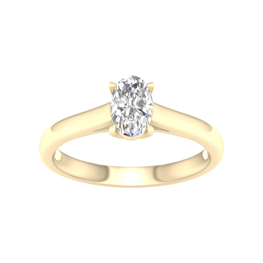 14K 0.75CT Certified Lab Grown Diamond Ring ( IGI Certified )