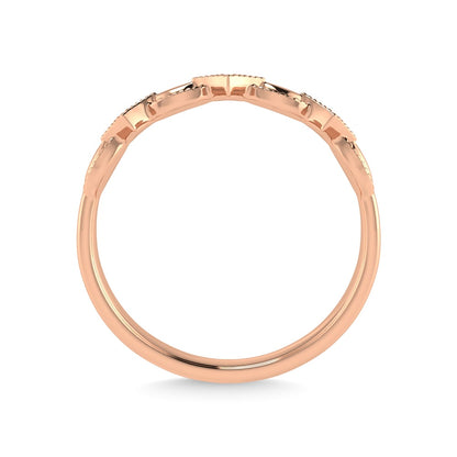 10K Rose Gold Diamond 1/50 Ct.Tw. Stackable Ring
