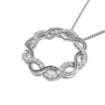 14K White Gold Diamond 1/5 Ct.Tw. Fashion Pendant