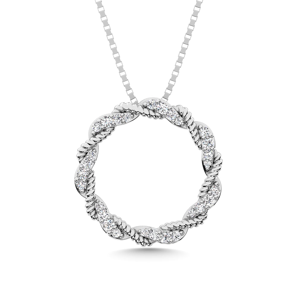 14K White Gold Diamond 1/4 Ct.Tw. Fashion Pendant