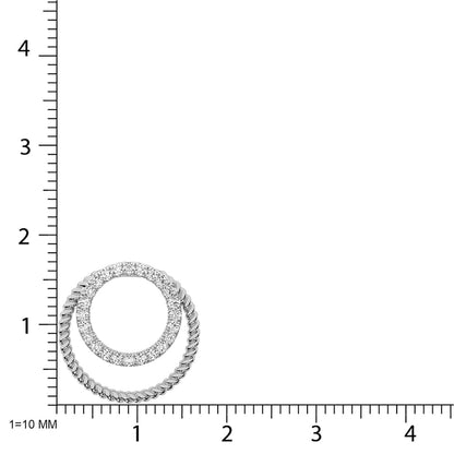 14K White Gold Diamond 1/4 Ct.Tw. Fashion Pendant