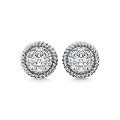 10K White Gold Diamond 1/4 Ct.Tw. Fashion Earrings
