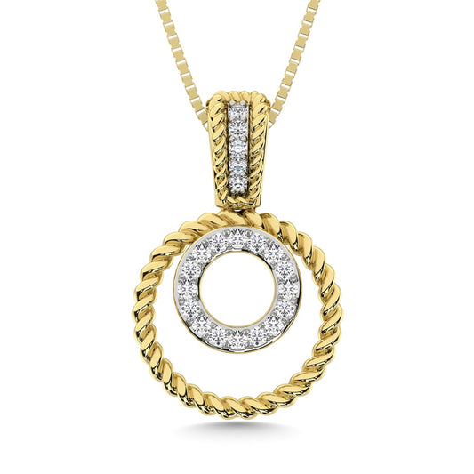 10K Yellow Gold Diamond 1/10 Ct.Tw. Fashion Pendant