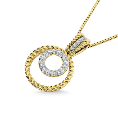 10K Yellow Gold Diamond 1/10 Ct.Tw. Fashion Pendant