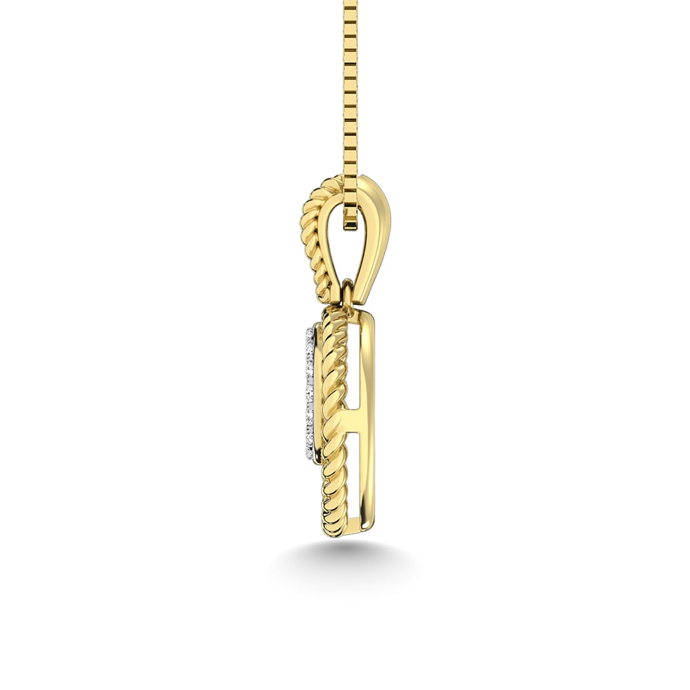 10K Yellow Gold Diamond 1/10 Ct.Tw. Fashion Pendant