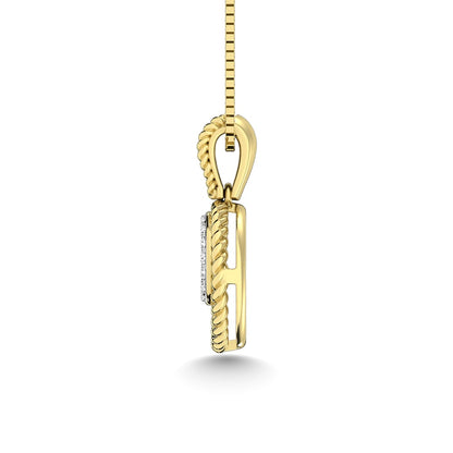 10K Yellow Gold Diamond 1/10 Ct.Tw. Fashion Pendant