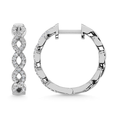 14K White Gold Diamond 1/3 Ct.Tw. Earrings