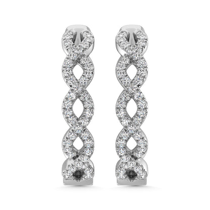 14K White Gold Diamond 1/3 Ct.Tw. Earrings