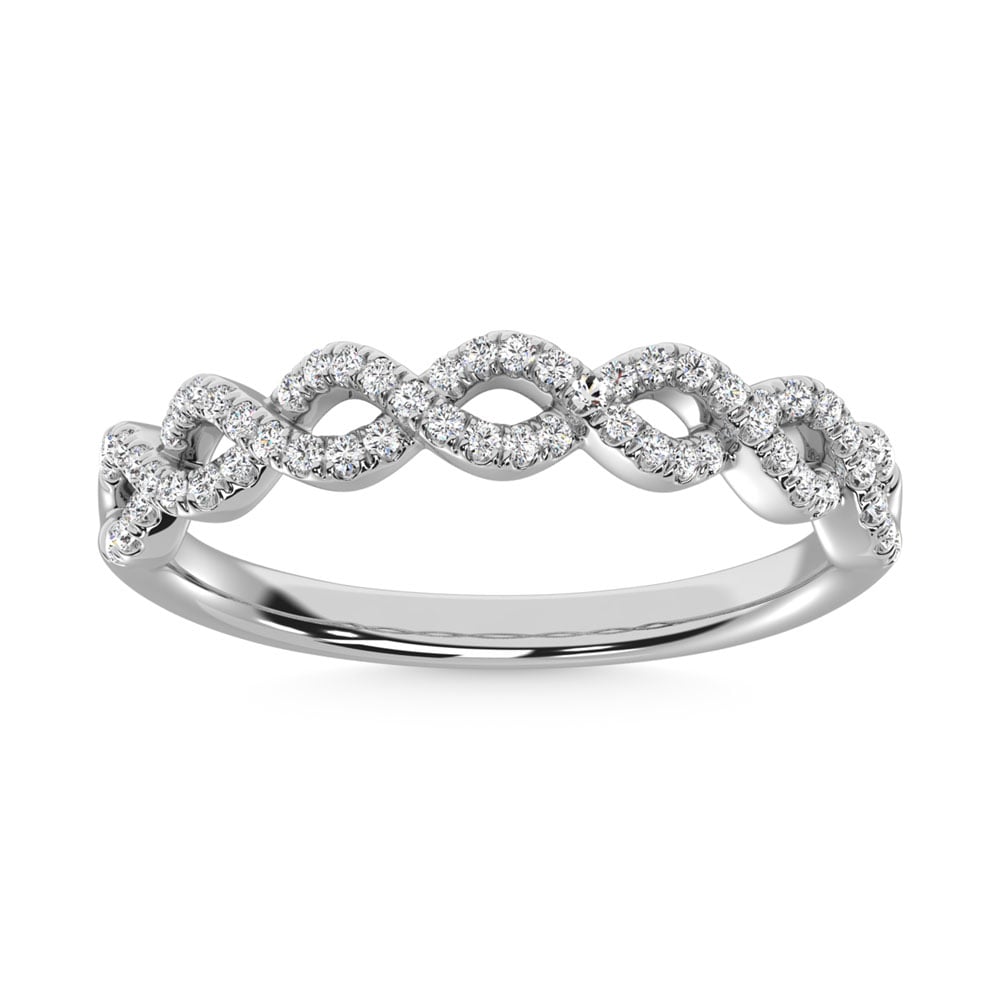 14K White Gold Diamond 1/4 Ct.Tw. Fashion Ring