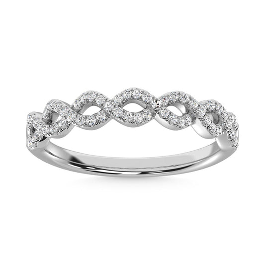 14K White Gold Diamond 1/4 Ct.Tw. Fashion Ring