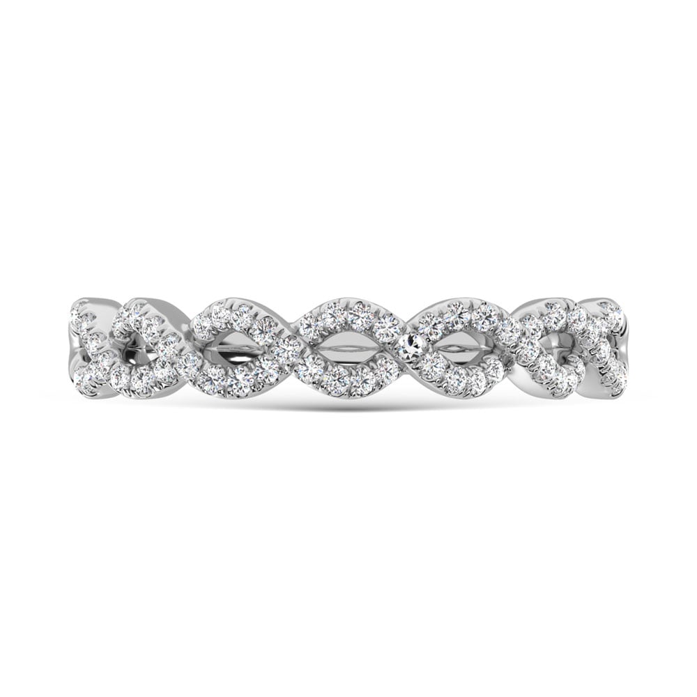 14K White Gold Diamond 1/4 Ct.Tw. Fashion Ring