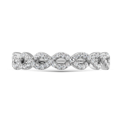 14K White Gold Diamond 1/4 Ct.Tw. Fashion Ring