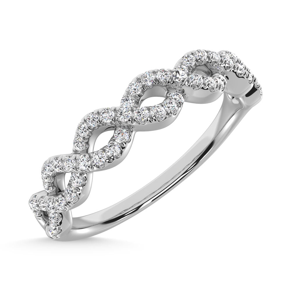 14K White Gold Diamond 1/4 Ct.Tw. Fashion Ring