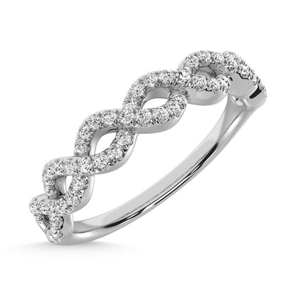 14K White Gold Diamond 1/4 Ct.Tw. Fashion Ring