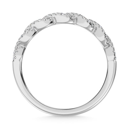 14K White Gold Diamond 1/4 Ct.Tw. Fashion Ring