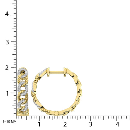 14K Yellow Gold Diamond 1/4 Ct.Tw. Earrings