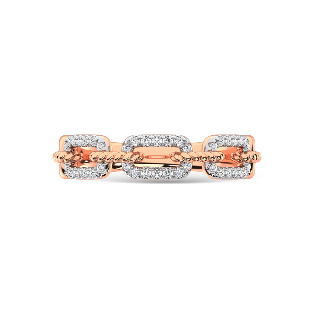 10K Rose Gold Diamond 1/5 Ct.Tw. Fashion Ring