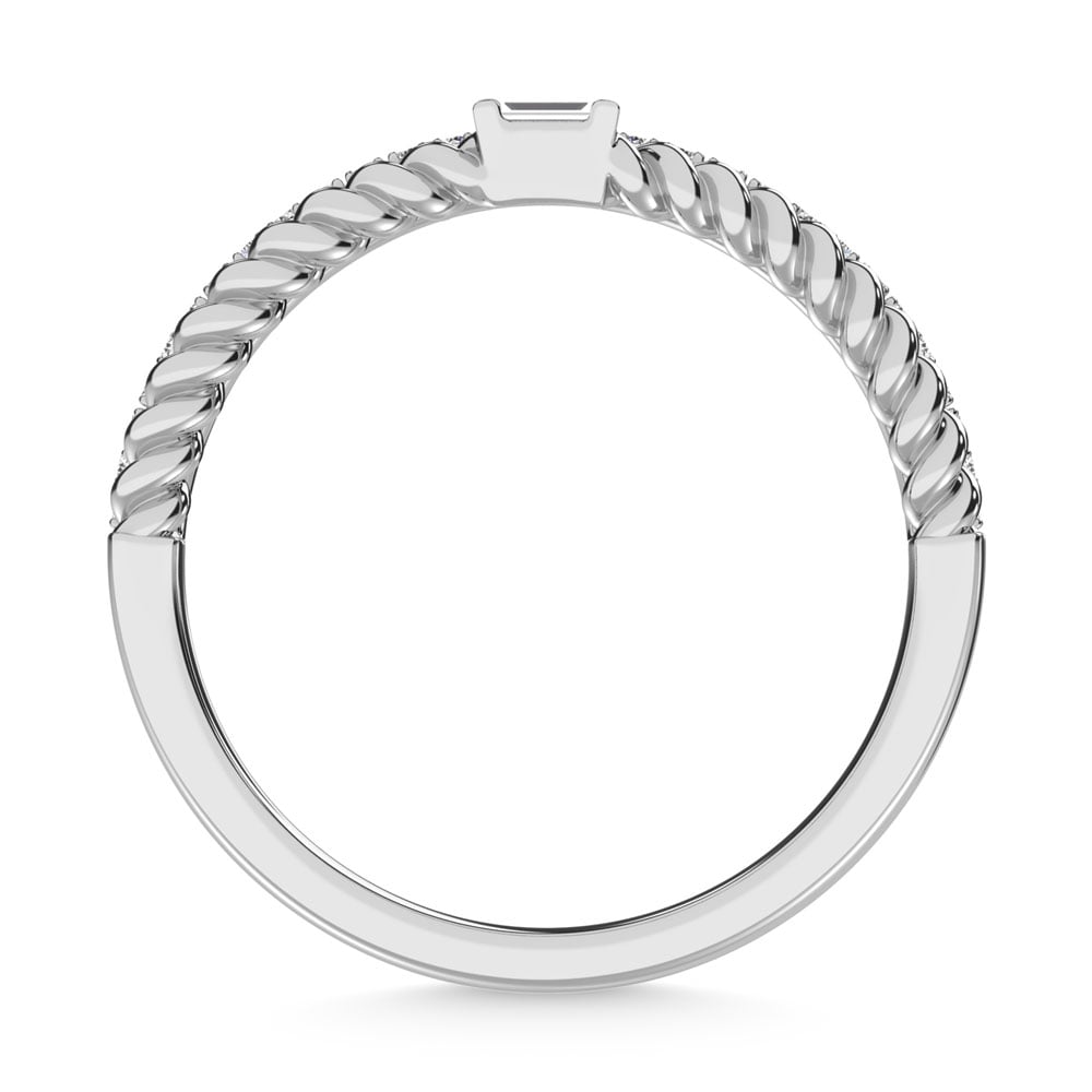 14K White Gold Diamond 1/6 Ct.Tw. Stack Band