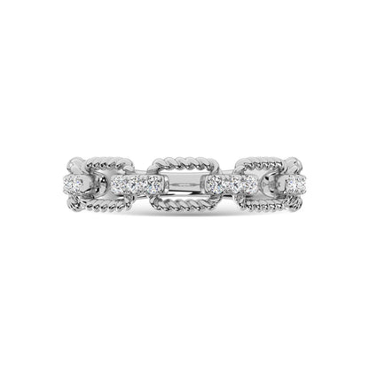 14K White Gold Diamond 1/6 Ct.Tw. Fashion Ring