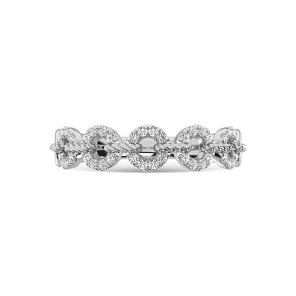 14K White Gold Diamond 1/5 Ct.Tw. Stackable Ring