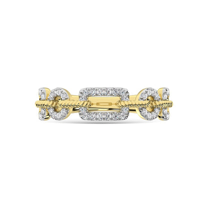 14K Yellow Gold Diamond 1/5 Ct.Tw. Fashion Ring