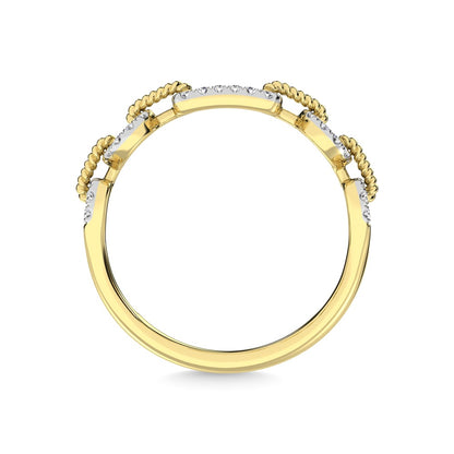 14K Yellow Gold Diamond 1/5 Ct.Tw. Fashion Ring