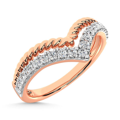 14K Rose Gold Diamond 1/4 Ct.Tw. Stack Band