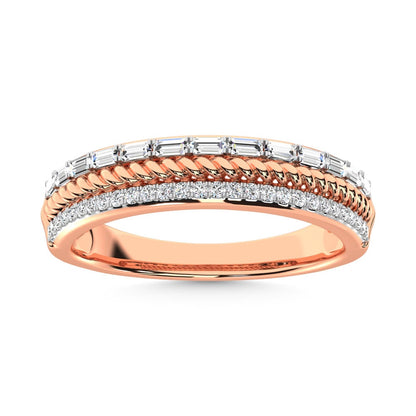 14K Rose Gold Diamond 1/4 Ct.Tw. Fashion Band