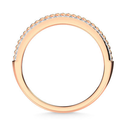 14K Rose Gold Diamond 1/4 Ct.Tw. Fashion Band